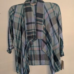 Calvin Klein plaid swing top